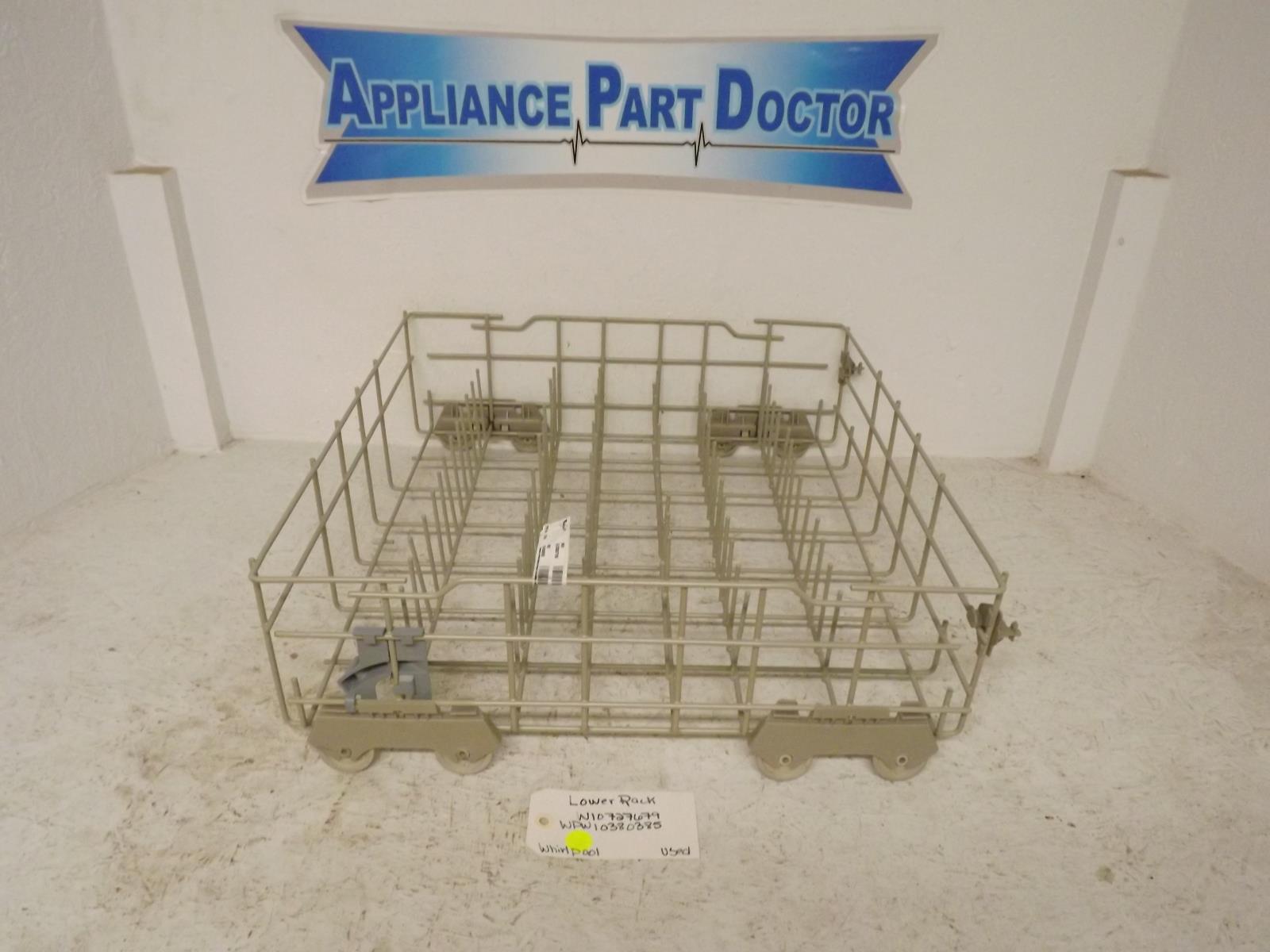 Whirlpool Dishwasher W10727679 WPW10380385 Lower Rack Used Whirlpool Dishwasher W10727679 WPW10380385 Lower Rack Used